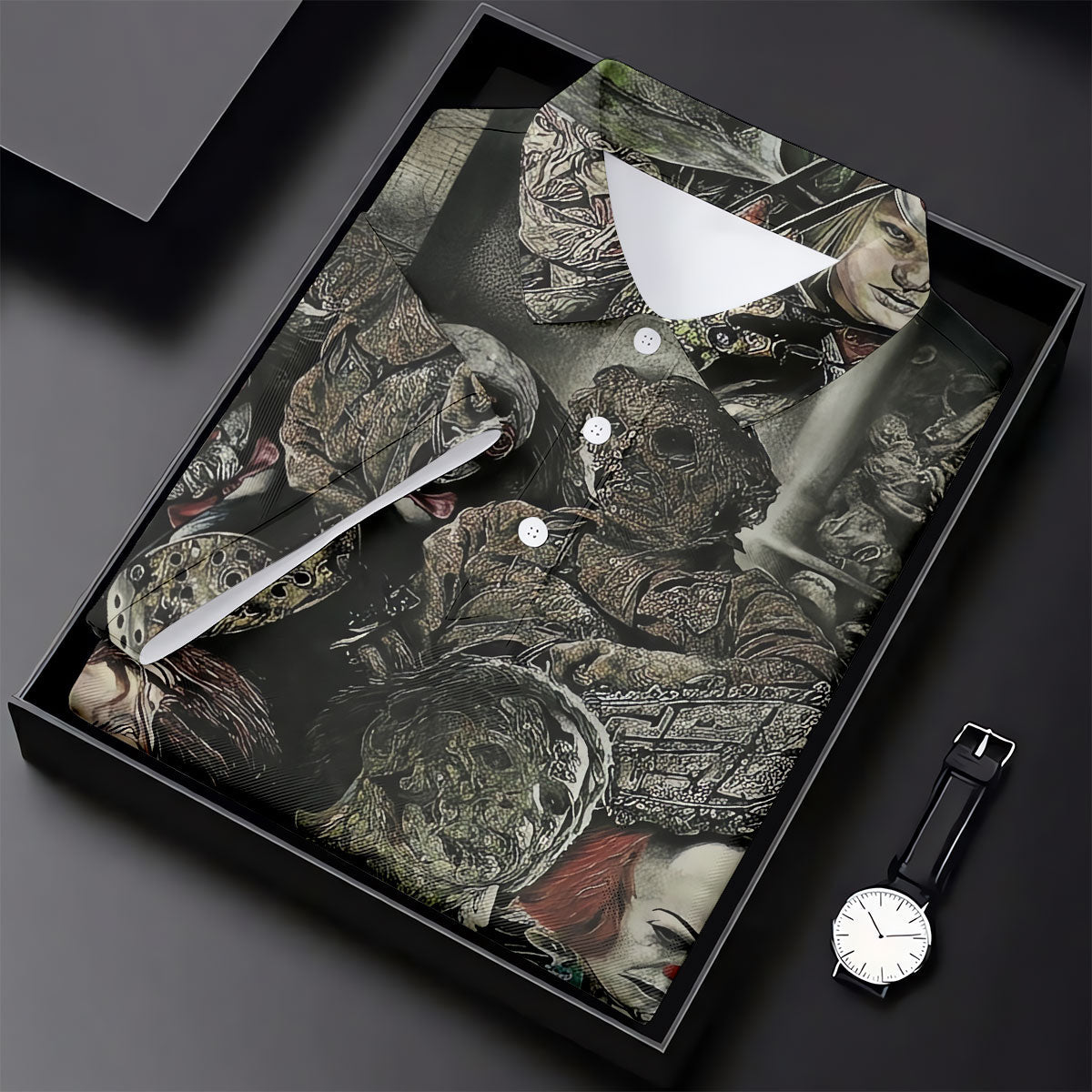 Horror Character Collage Golf Polo Shirt, Women's Golf Polo, Ladies Golf Shirts