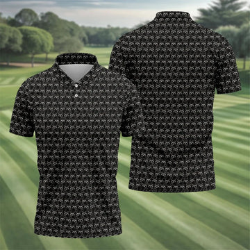 Funny Rude Raccoon Middle Finger Black Polo Shirt, Mens Golf Polo, Mens Golf Apparel