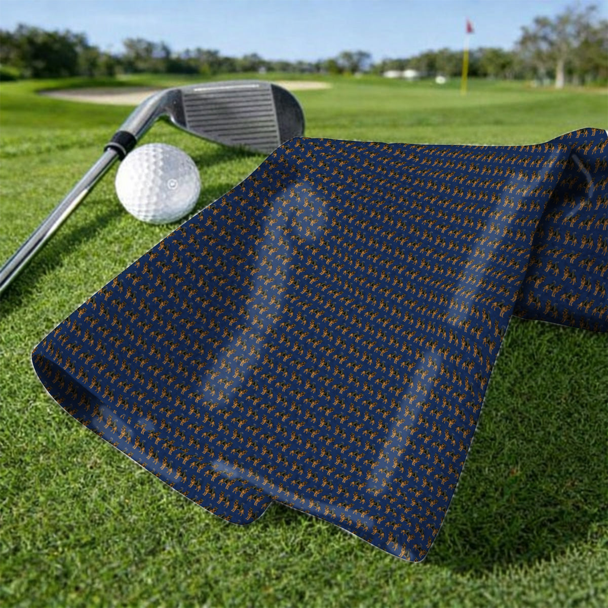 German Shepherd Golf Towel, Dog Lover Pattern Golf Towel, Funny Golfer Dog Gift