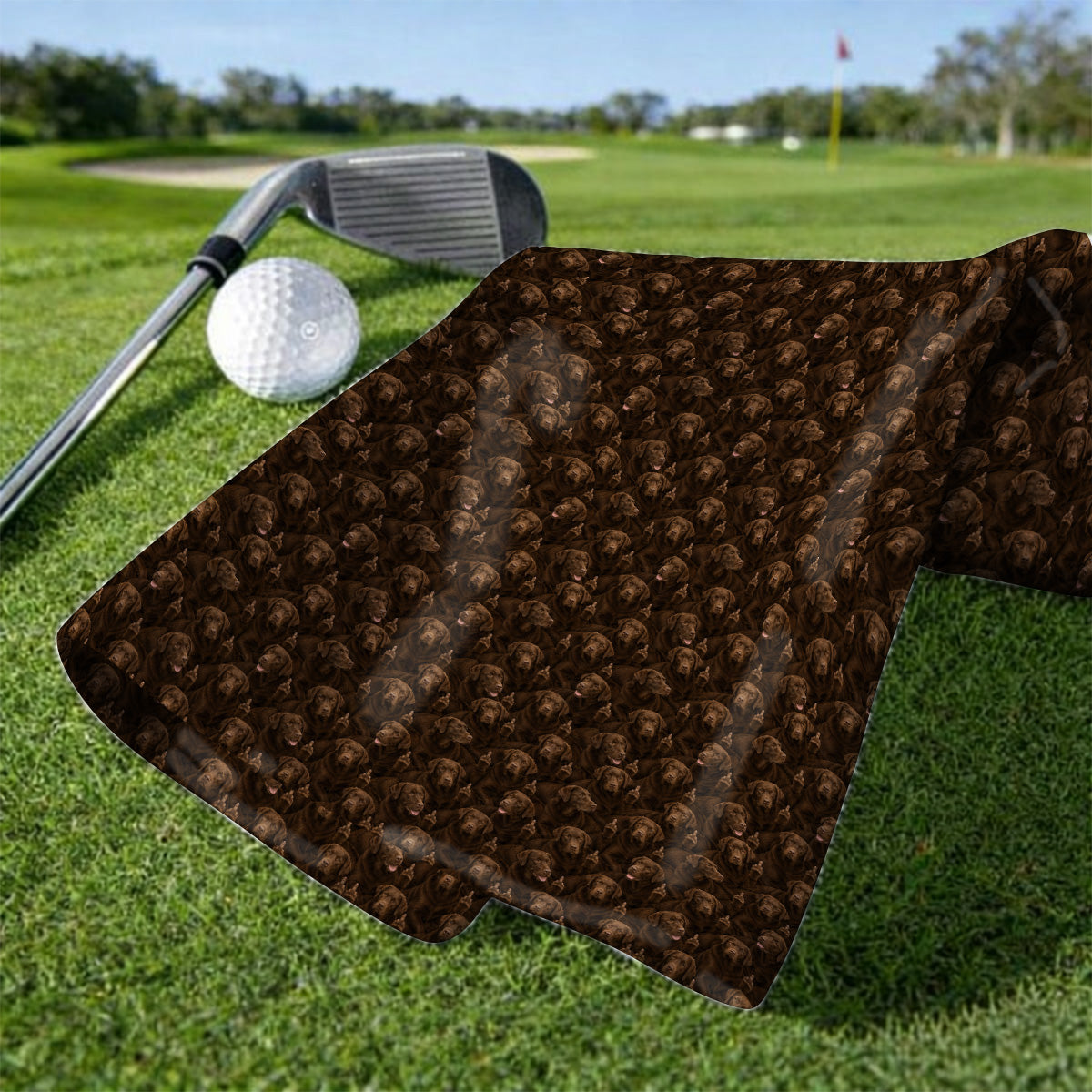 Funny Labrador Golf Towels, Lab Dog Pattern Golf Towel, Crazy Golf Gift For Golfer