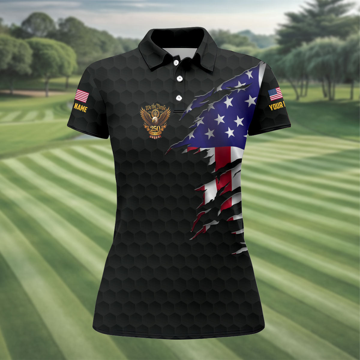 Don't Judge Me Veteran Memorial Patriotic 4th Of July Golf Shirt, 250th Anniversary Golf Shirt For Women