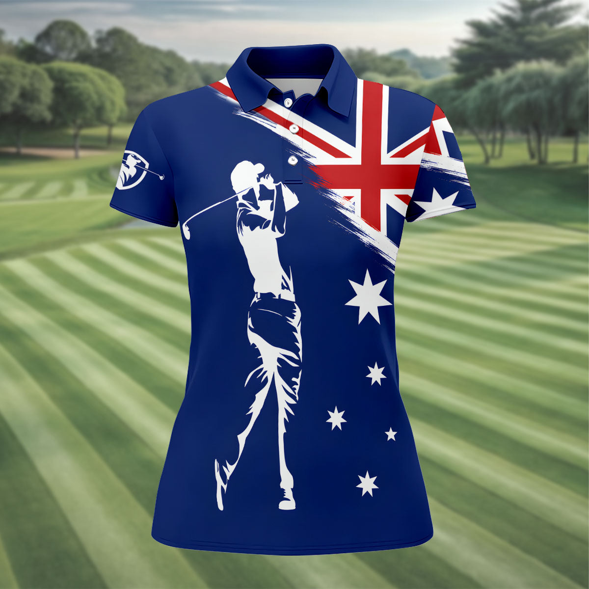 Real Grandpas Play Golf Then Take A Nap Australia Flag Print Fun Women's Golf Shirts, Ladies Golf Polos
