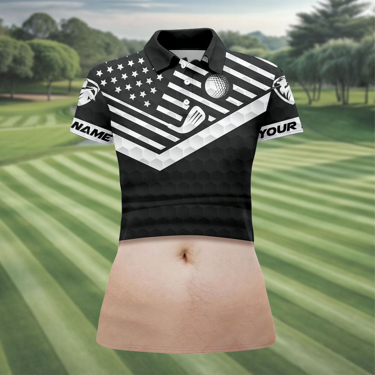 Personalized Fair Skin Beer Belly Golf Polo Shirt, Golf Tops For Women, Women's Golf Apparel