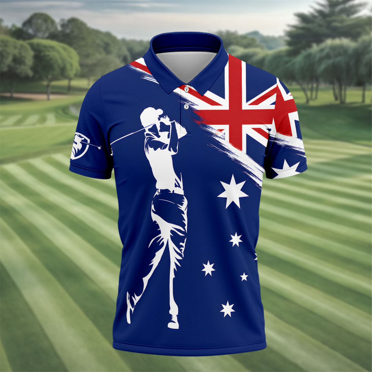 Real Grandpas Play Golf Then Take A Nap Australia Flag Print Men's Funny Golf Shirts, Polo Shirts For Men