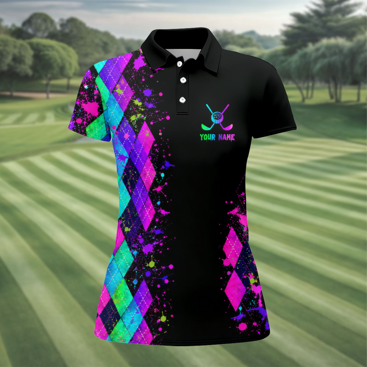 Custom Name Golf Friends Halloween Golf Polo Shirt, Horror Character, Golf Shirts For Women