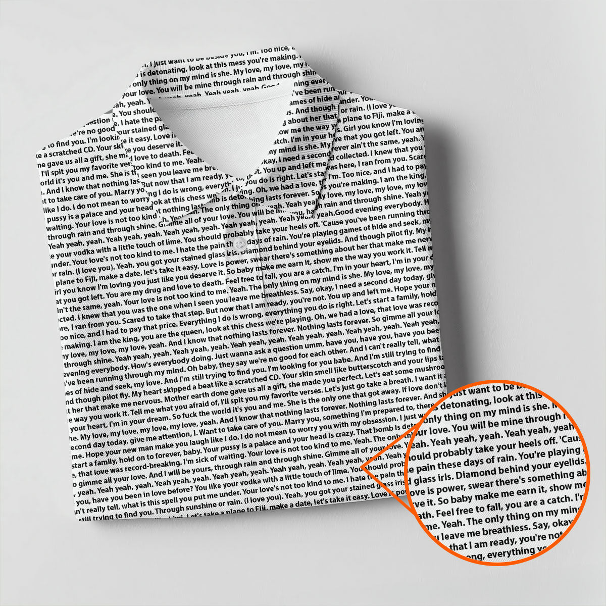 Beige Text Pattern Golf Polo Shirt, Women’s Golf Polo, Printed Golf Shirt