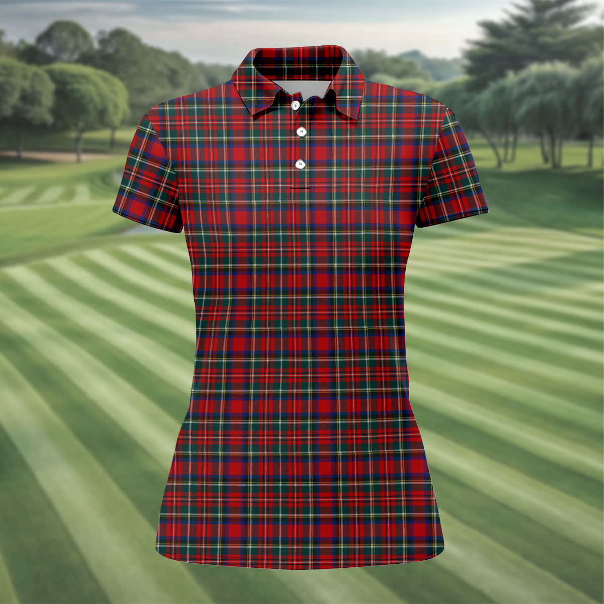 Classic Christmas Festive Golf Polo Shirt, Ladies Golf Shirts, Golf Shirts For Women