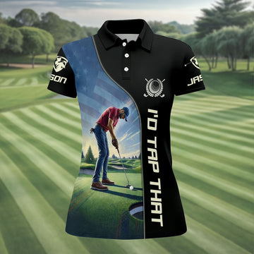 I'd Tap That 250th Anniversary Patriotic Golf Shirt, 4th Of July Golf Shirt For Women