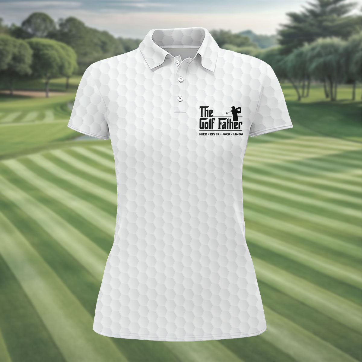 The Golf Father Custom Name Ladies Golf Tops, Golf Shirt For Women, Father's Day Presents Golf