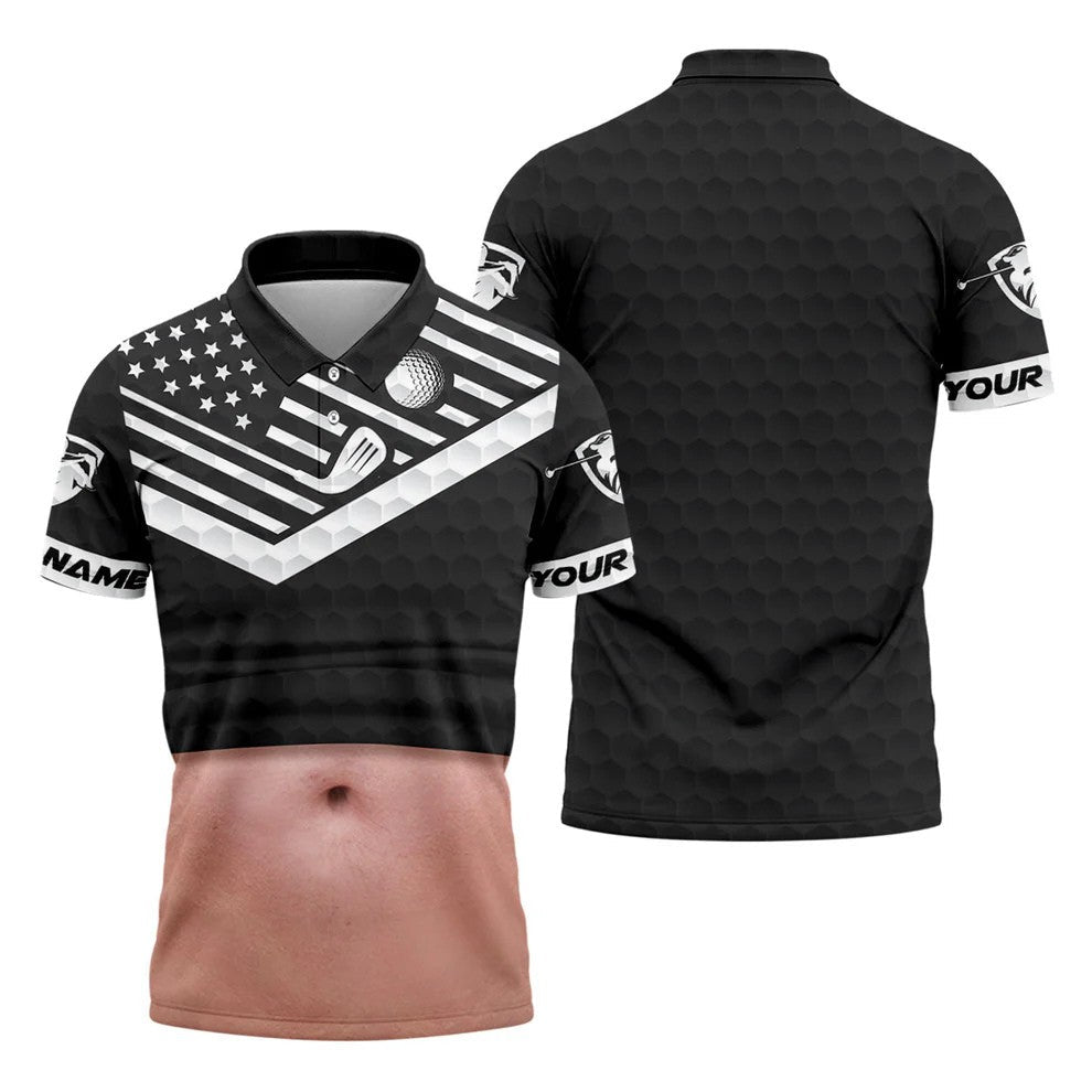 Personalized Pink Skin Beer Belly Golf Polo Shirt, Hawaiian Golf Shirt, Polo Shirts For Men