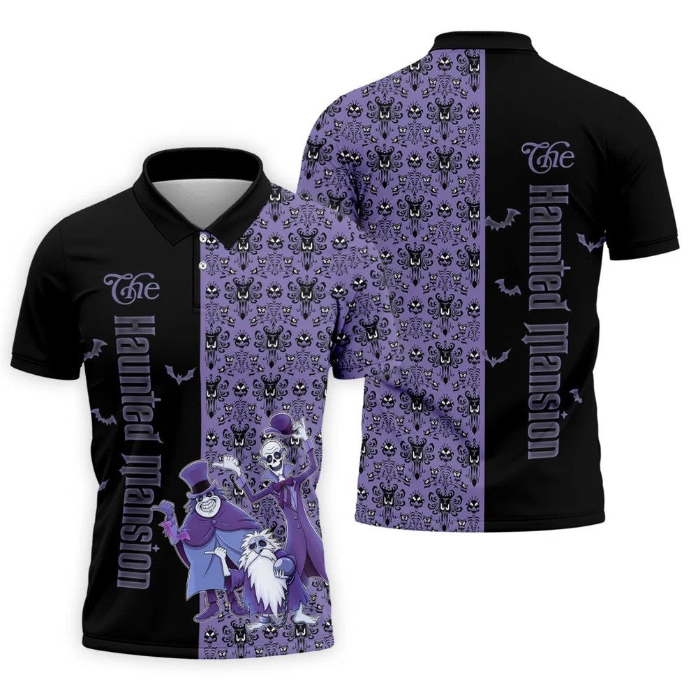 Haunted Halloween Horror Character Polo Shirt, Golf Polo Shirts For Men, Mens Polo Shirts