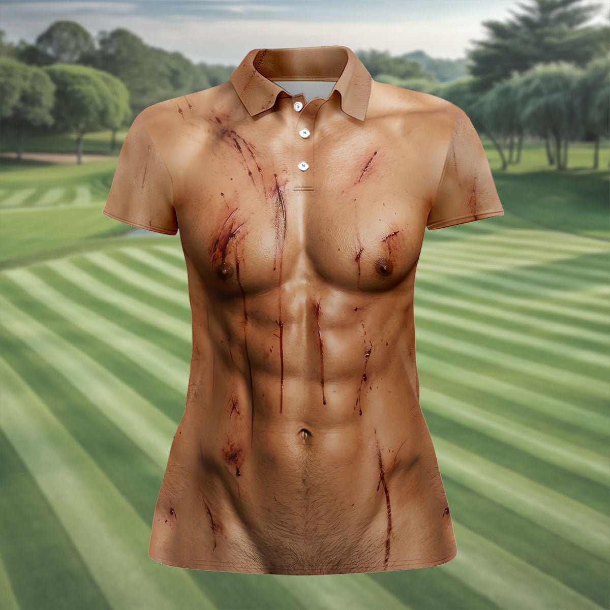 Scary Muscle Body Halloween Golf Shirt, Golf Polo For Women, Women's Golf Apparel