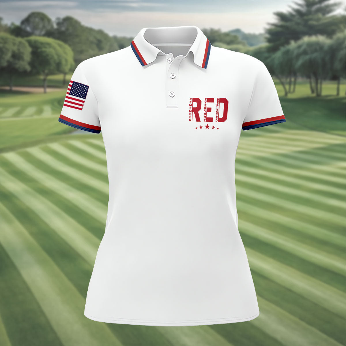 RED Friday Military Support 250 Anniversary Patriotic Golf Shirt, Golf Shirt For Women
