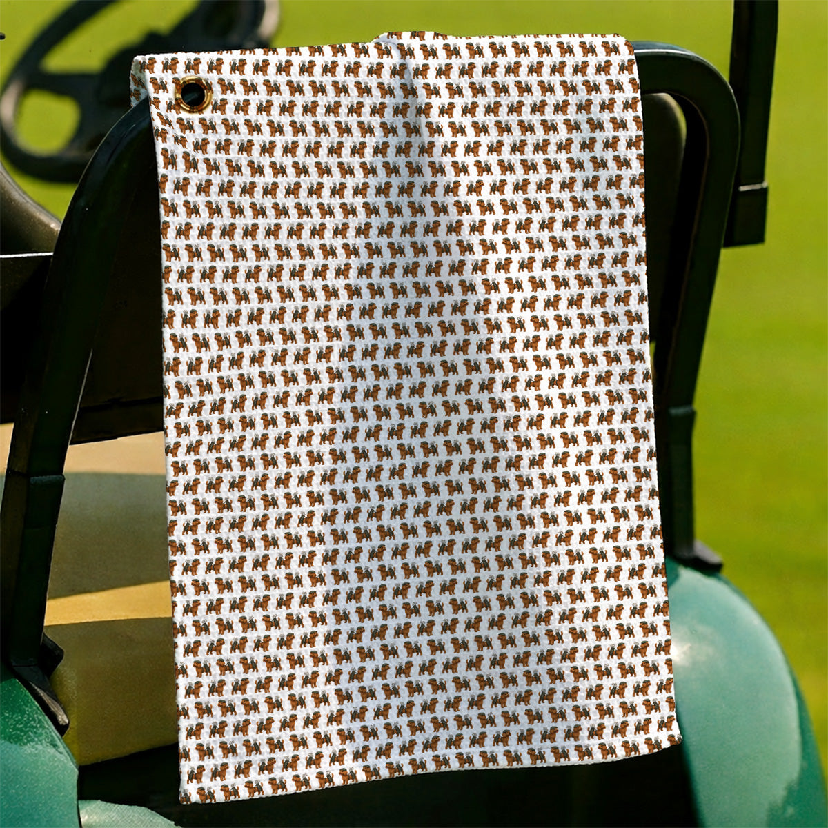 Funny Dog Pattern Golf Towel, Poodle Golf Towels, Golf Gift For Golfer
