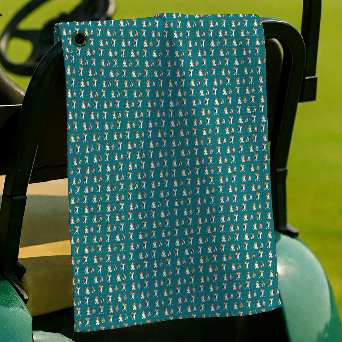 Beagle Golf Pattern Golf Towel, Hunting Dog Golf Towels, Funny Golf Gift For Golfer