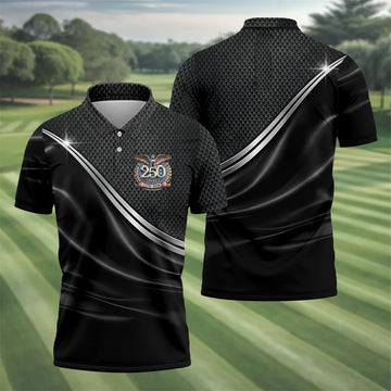 United States 250th Anniversary 4th Of July Golf Shirt, Patriotic Golf Shirt, Satin Print Golf Shirts For Men