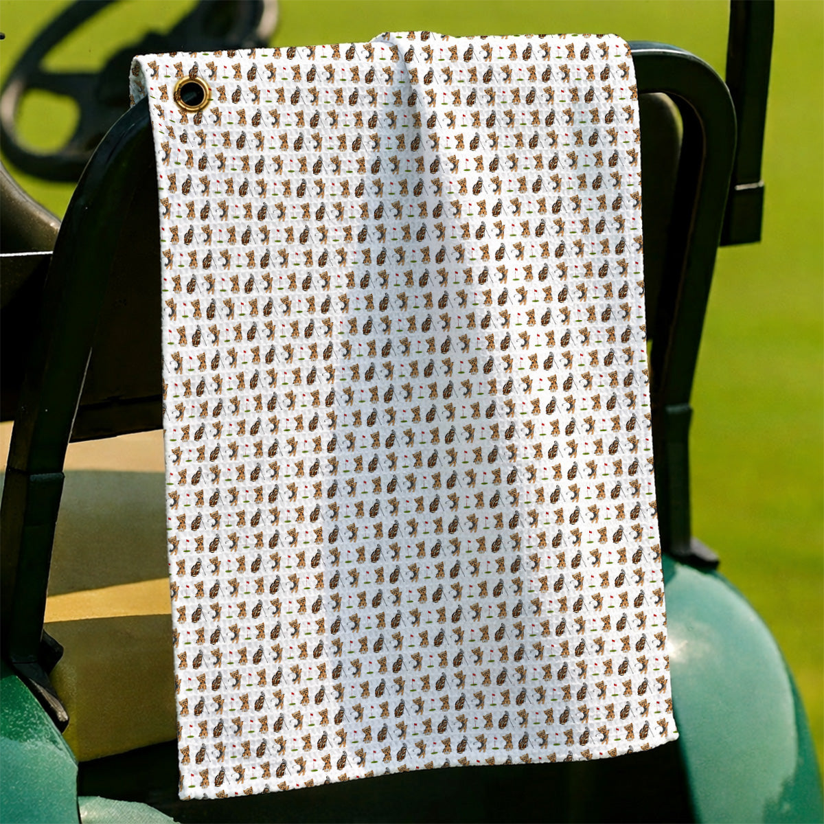Yorkshire Terrier Golf Towel, Cute Yorkie Pattern Golf Towels, Gift for Golf Lovers