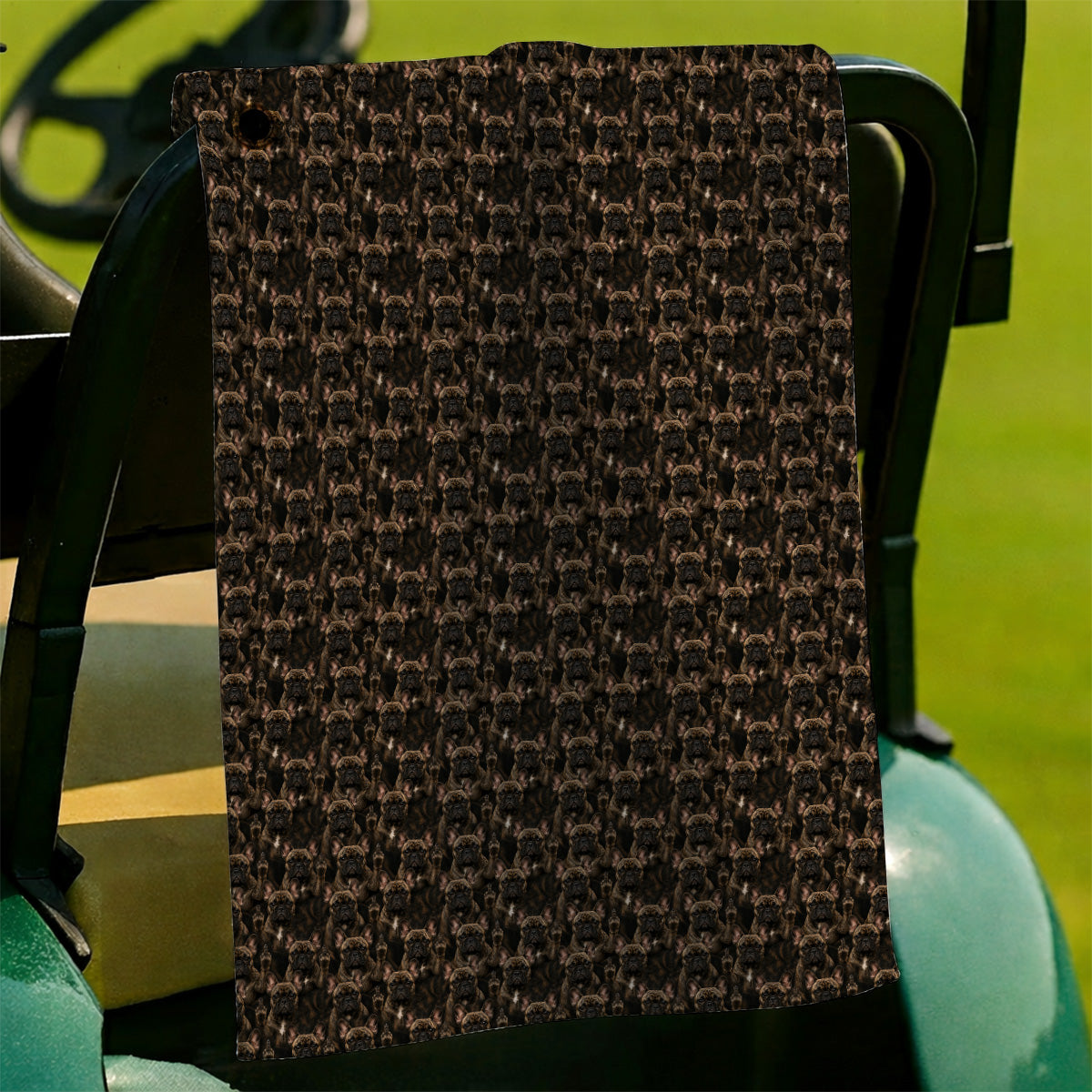 French Bulldog Pattern Golf Towel, Brindle Frenchie Golf Towels, Golf Gift For Golfer