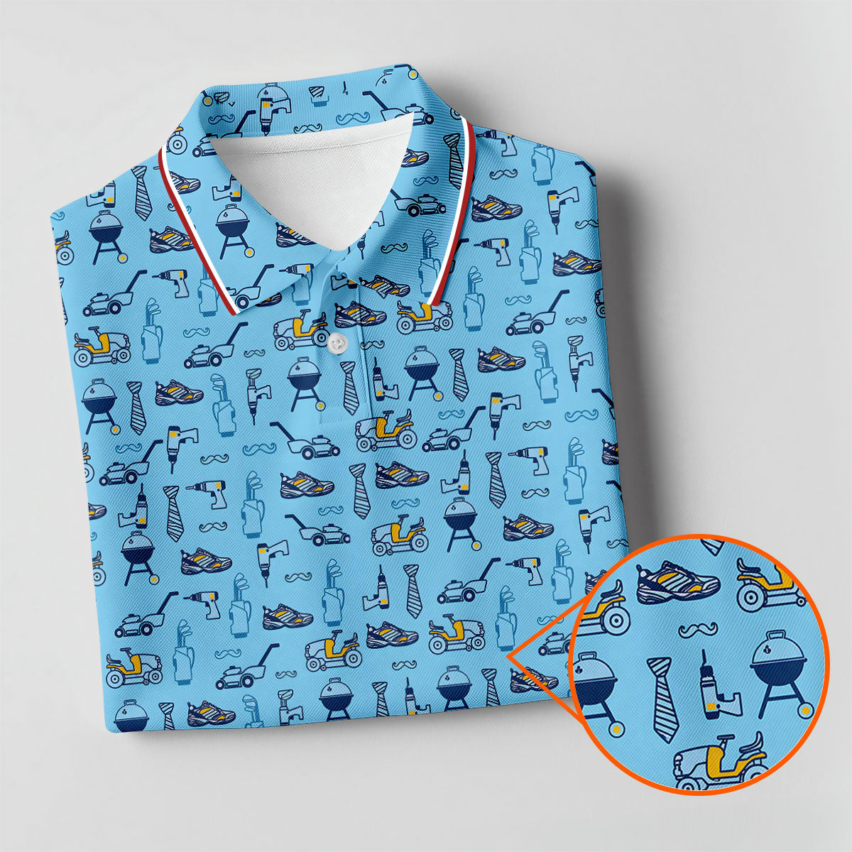 Dad Life Doodle Pattern Funny Golf Shirts, Father's Day Golf Shirt, Golf Gift For Dad