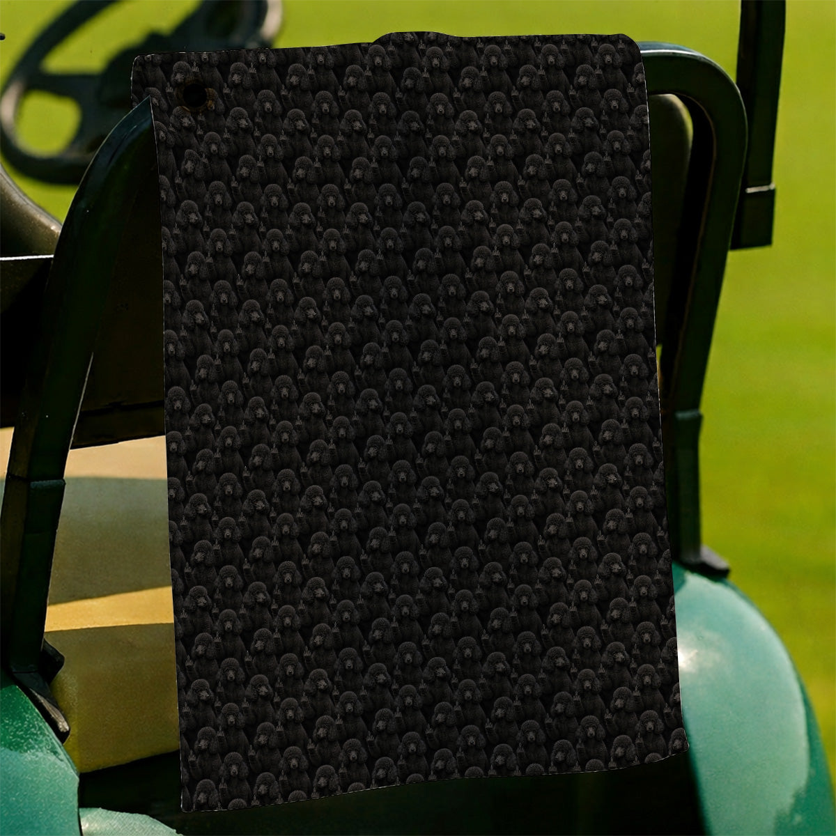 Black Poodle Pattern Golf Towels, Crazy Poodle Golf Towel, Golf Gift For Golfer