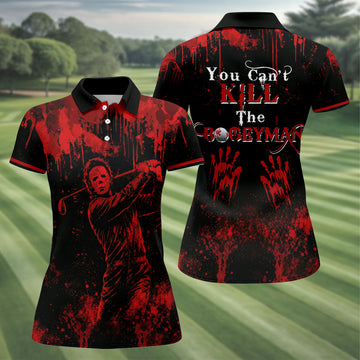 You Cant Kill The Bogeyman Horror Character Polo Shirt, Halloween Shirt, Women's Golf Polo