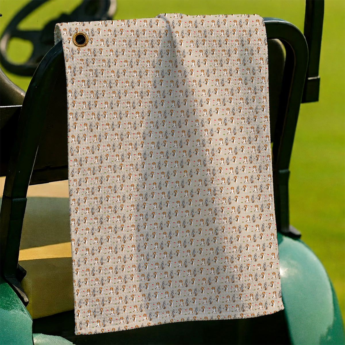 Beagle Golf Pattern Golf Towel, Hunting Dog Golf Towels, Funny Golf Gift For Golfer