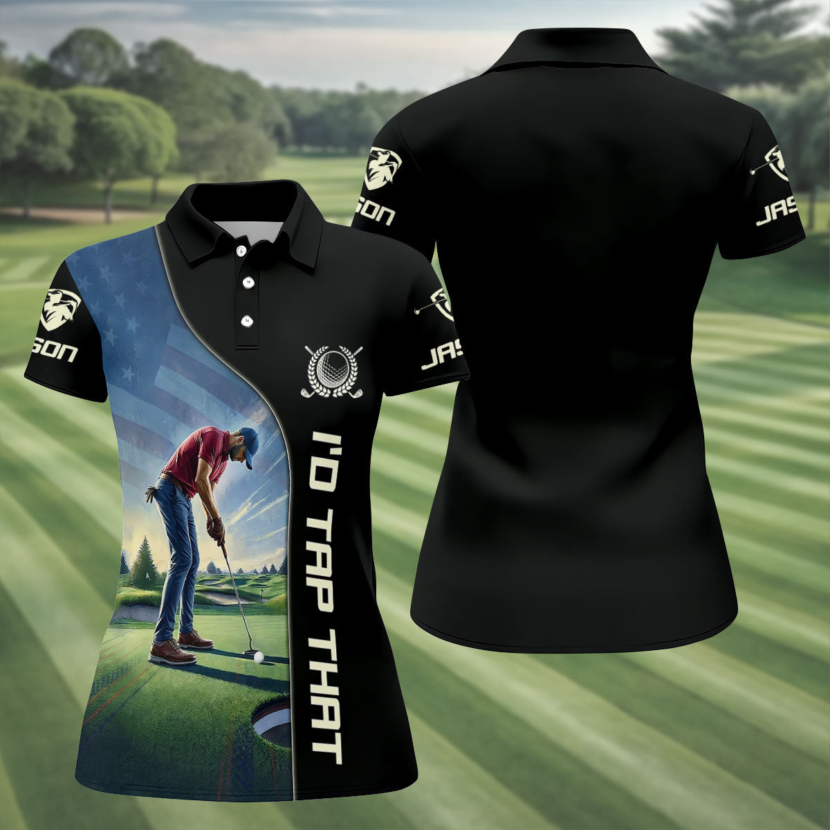 I'd Tap That 250th Anniversary Patriotic Golf Shirt, 4th Of July Golf Shirt For Women