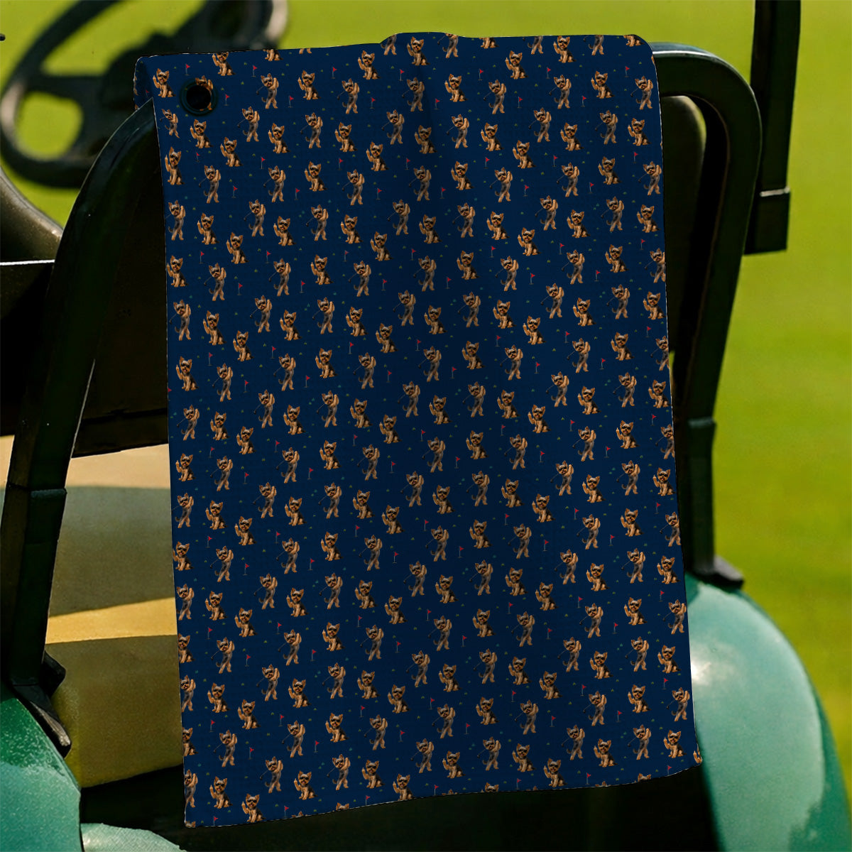 Funny Yorkshire Terrier Golf Towel, Cool Yorkie Pattern Golf Towels, Gift For Golf Lovers