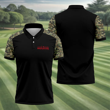 Remember Everyone Deployed Camo Black Patriotic 4th Of July Golf Shirt, 250th Anniversary Golf Shirts For Men