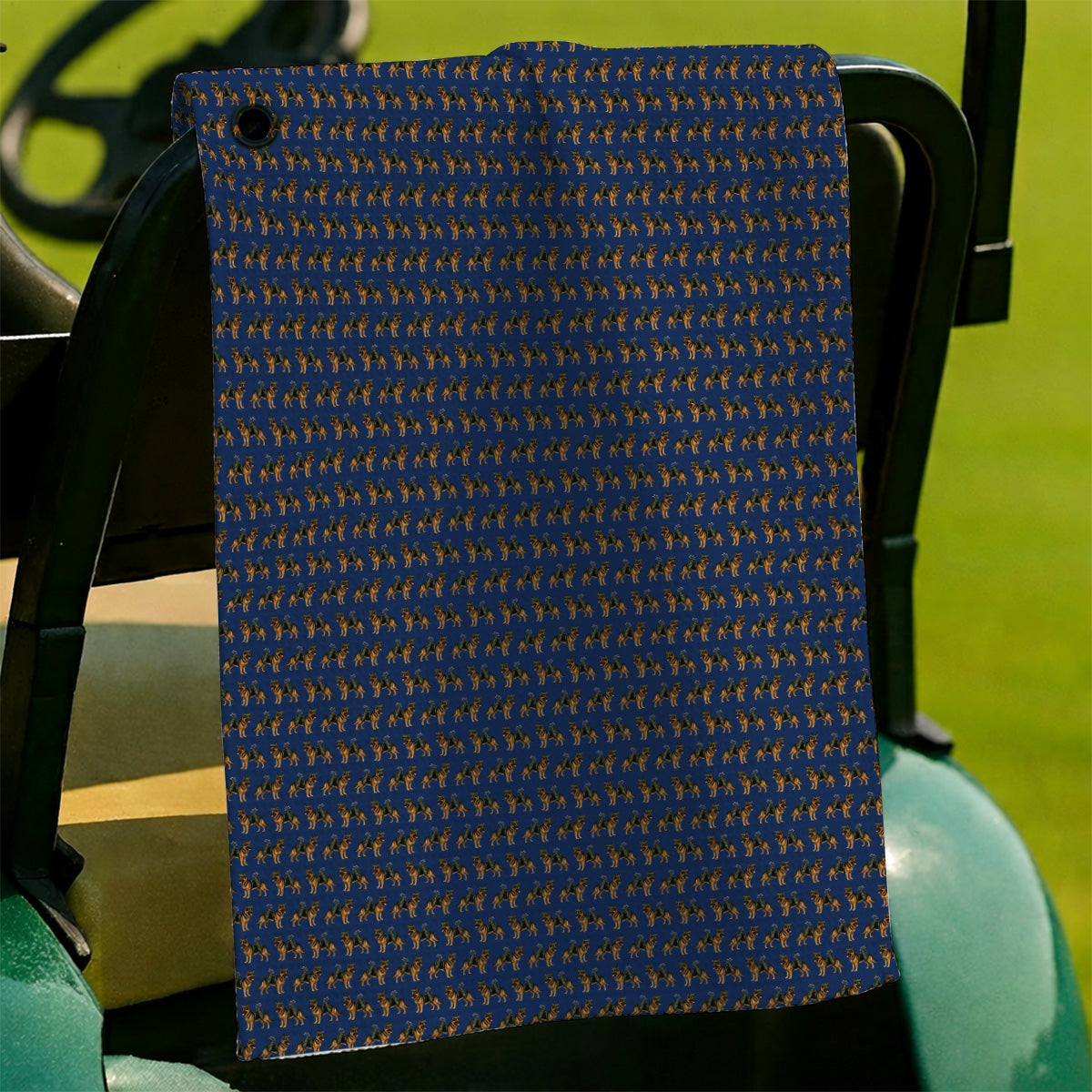 German Shepherd Golf Towel, Dog Lover Pattern Golf Towel, Funny Golfer Dog Gift