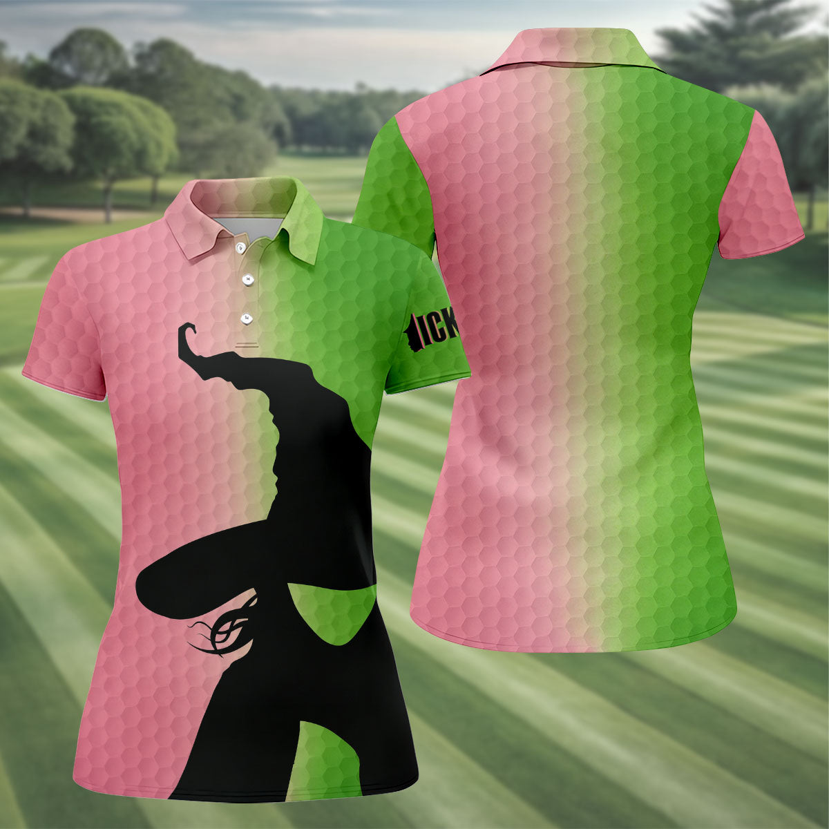 Halloween Witch Hat Golf Polo Shirt, Ladies Golf Shirt, Golf Tops For Women