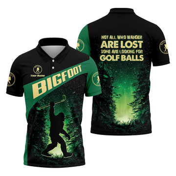 Bigfoot Custom Mens Golf Polo Shirt, Golf Gifts For Dad