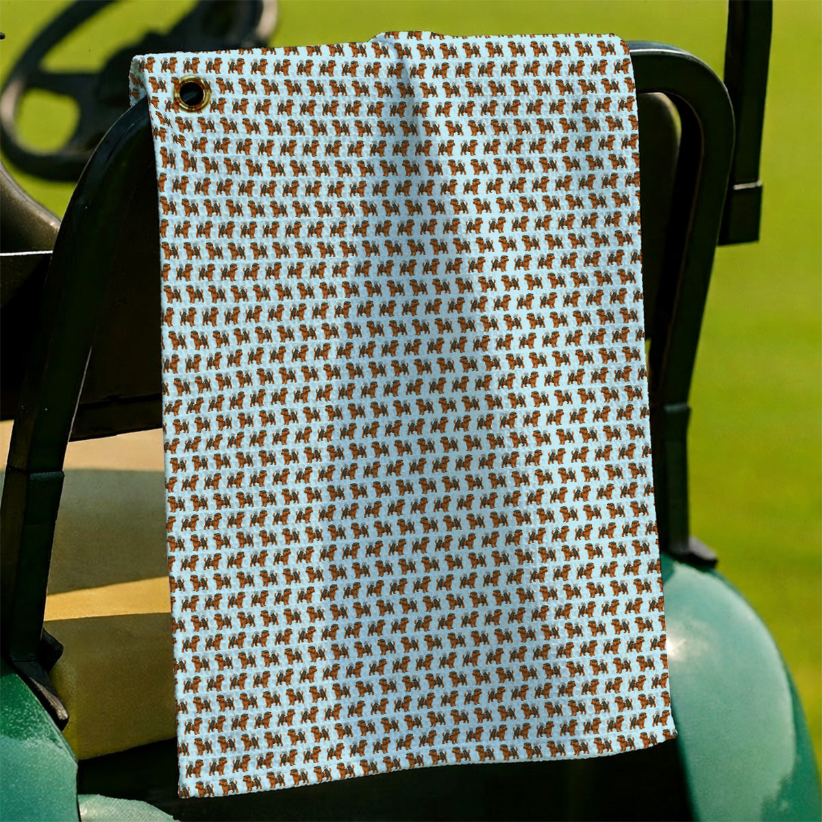 Funny Dog Pattern Golf Towel, Poodle Golf Towels, Golf Gift For Golfer
