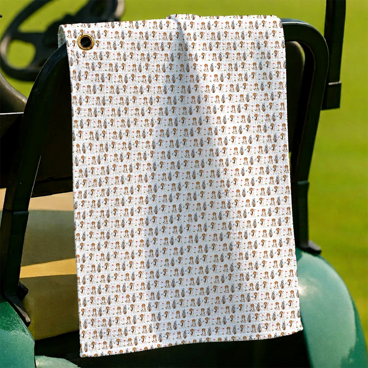 Beagle Golf Pattern Golf Towel, Hunting Dog Golf Towels, Funny Golf Gift For Golfer