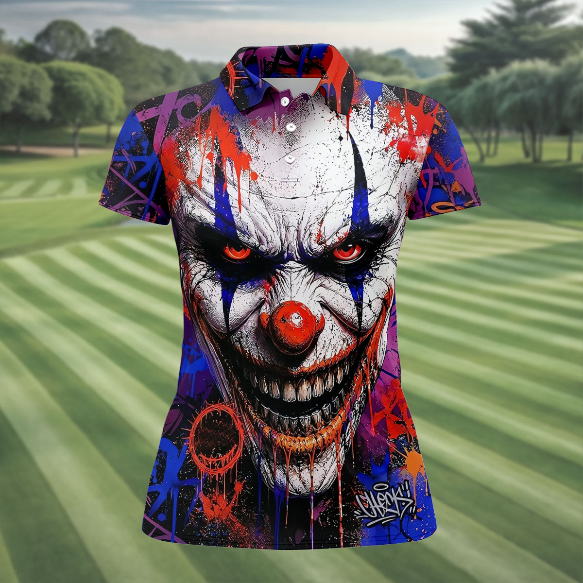 Halloween Horror Character Golf Shirt, Ladies Golf Shirts, Golf Tops For Women