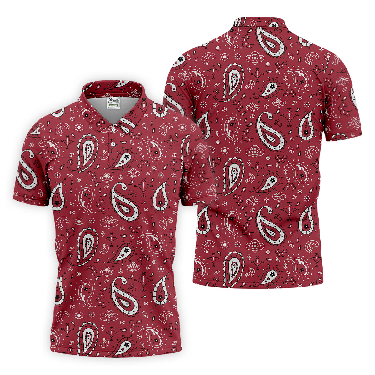 Paisley Bandana Sleeveless Womens Golf Shirt, Western Golf Shirts, Custom Ladies Golf Shirt