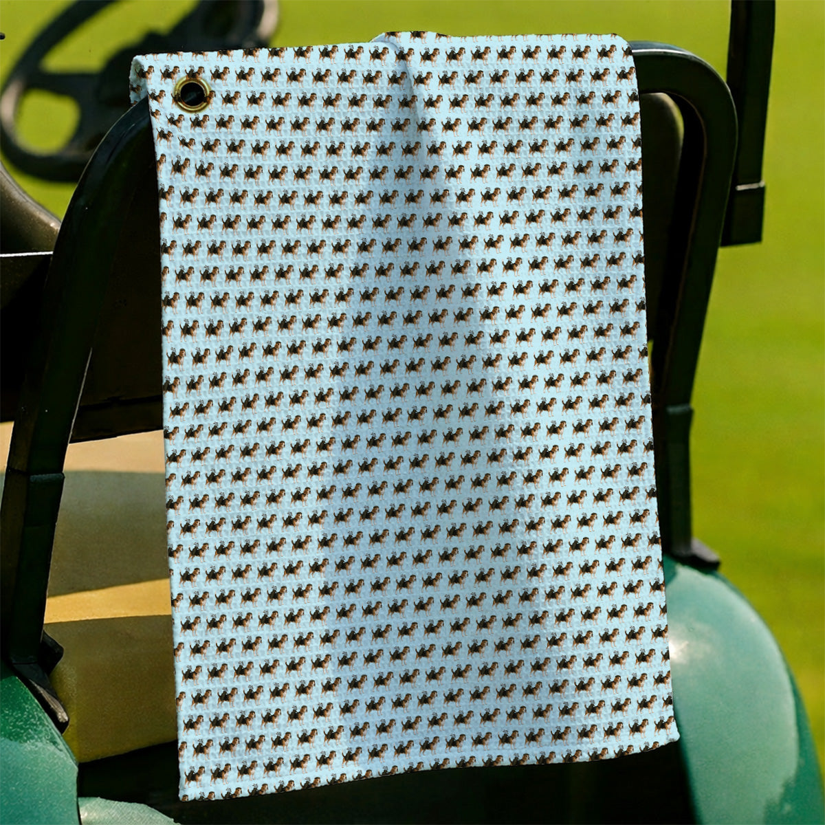 Classic Beagle Pattern Golf Towels, Beagle Dog Golf Towel, Crazy Golf Gift For Golfer