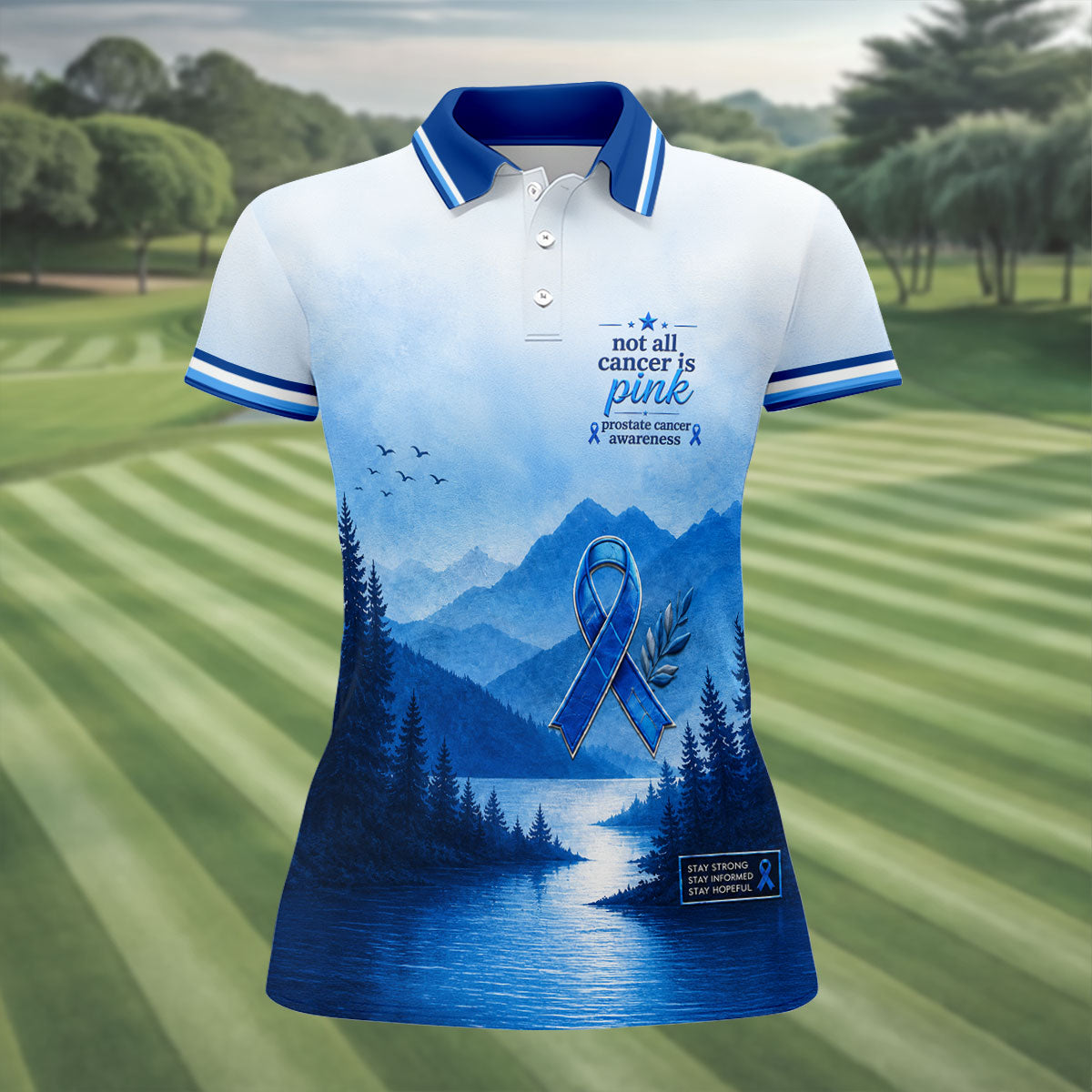 Not All Cancer Is Pink Prostate Cancer Awareness Polo Shirt, Ladies Golf Shirt, Women's Golf Tops