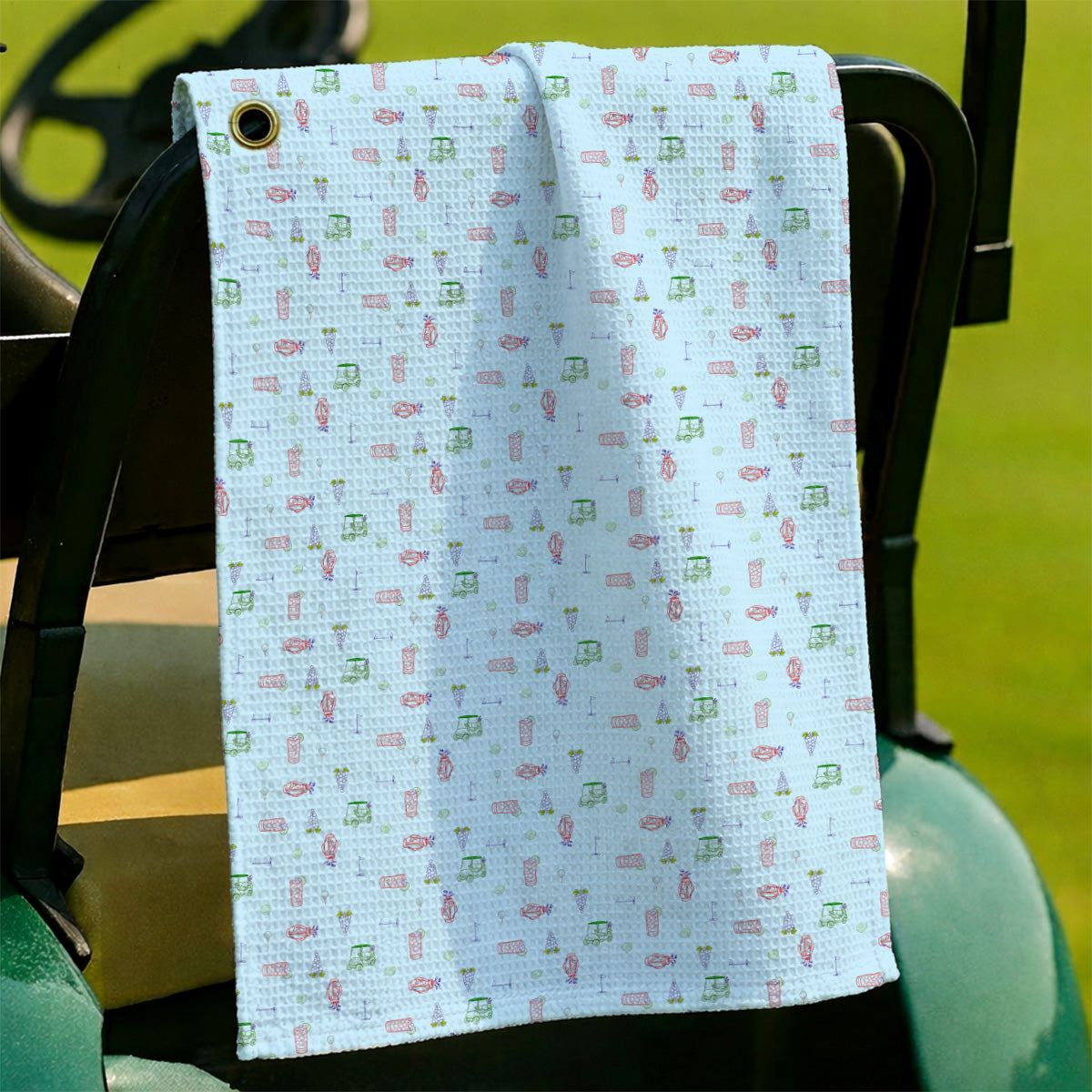 Transfusion Drink Golf Towel, Golf Cocktail Pattern Golf Towels, Cool Golf Lover Apparel For Golfer