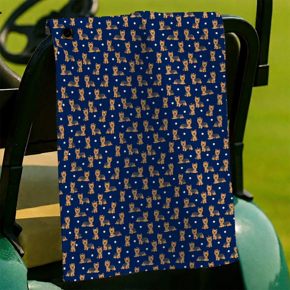 Yorkshire Terrier Golf Towel, Cute Yorkie Pattern Golf Towels, Dog Lover Golf Gift