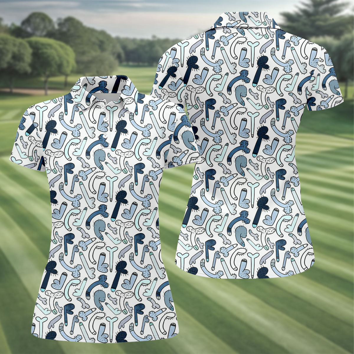 Adult Humor Hawaiian Golf Shirt, Dirty Funny Ladies Golf Tops, Golf Shirt For Women