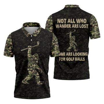 Funny Bigfoot Men's Golf Polo Shirt, Mens Golf Shirt, Funny Golf Shirt, Gift For Golfers