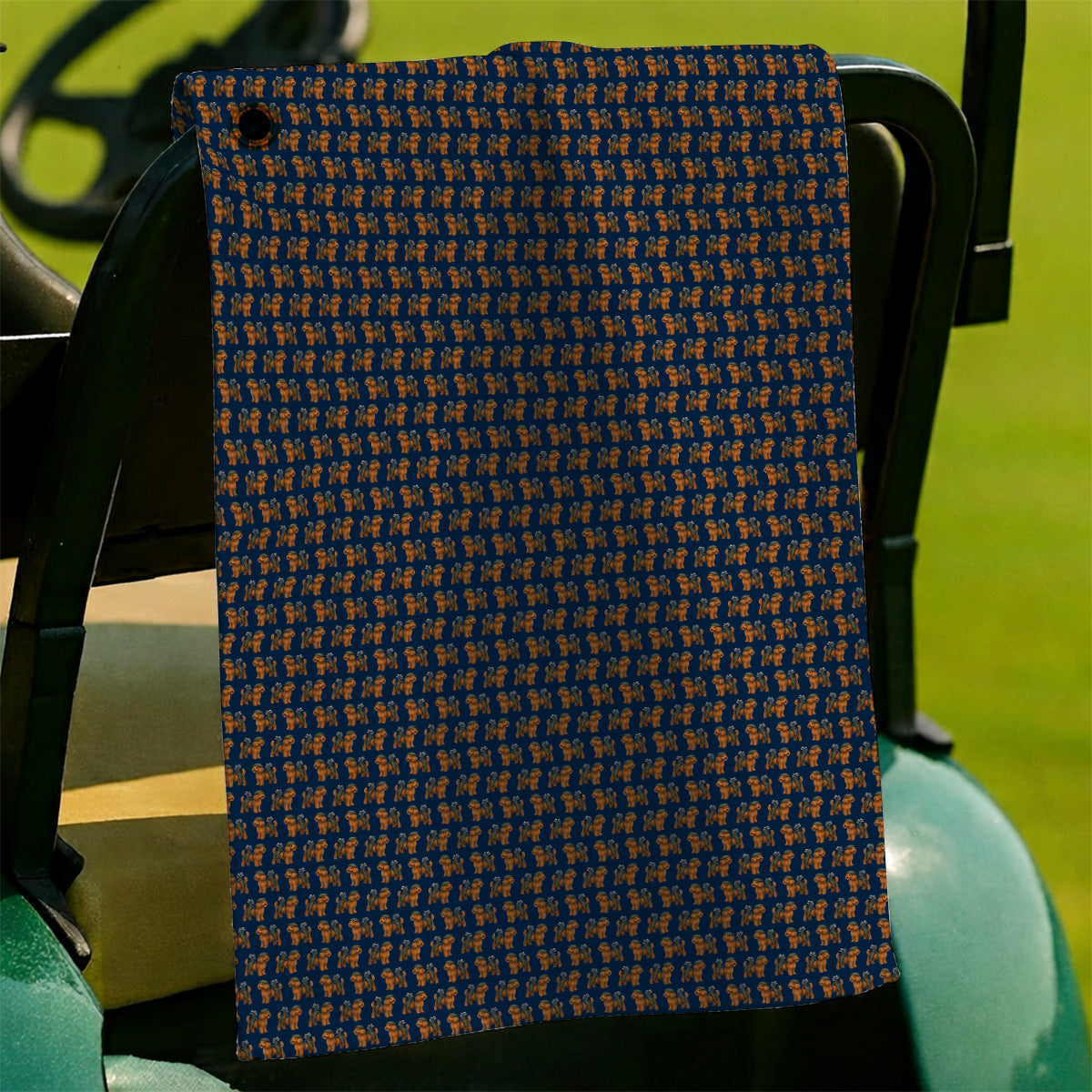 Funny Dog Pattern Golf Towel, Poodle Golf Towels, Golf Gift For Golfer