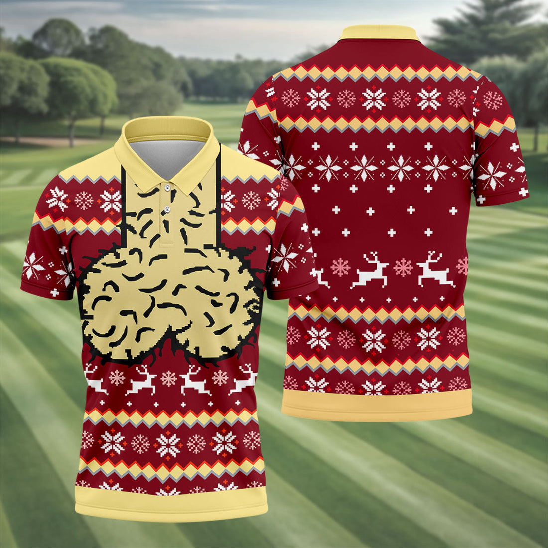 Funny Rude Middle Finger Ugly Christmas Golf Shirt, Ugly Christmas Shirt, Christmas Golf Shirt