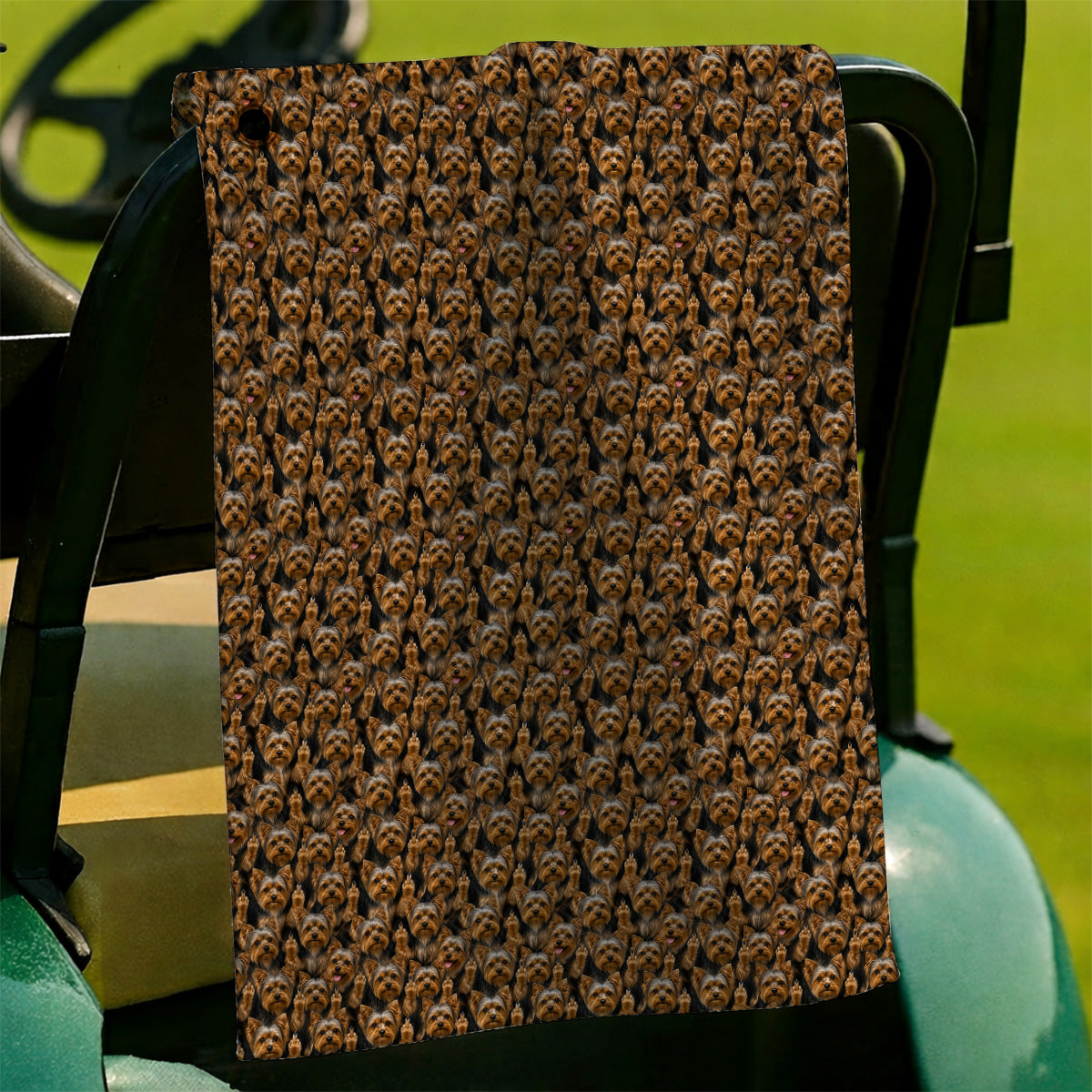 Yorkshire Terrier Golf Towel, Funny Yorkie Pattern Golf Towels, Golf Gift For Dog Lovers