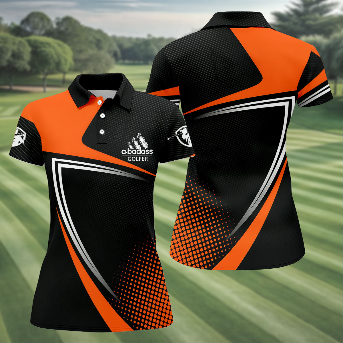A Badass Golfer LGBT Support Ladies Golf Tops, Gay Pride Month Celebrate Golf Shirt For Women
