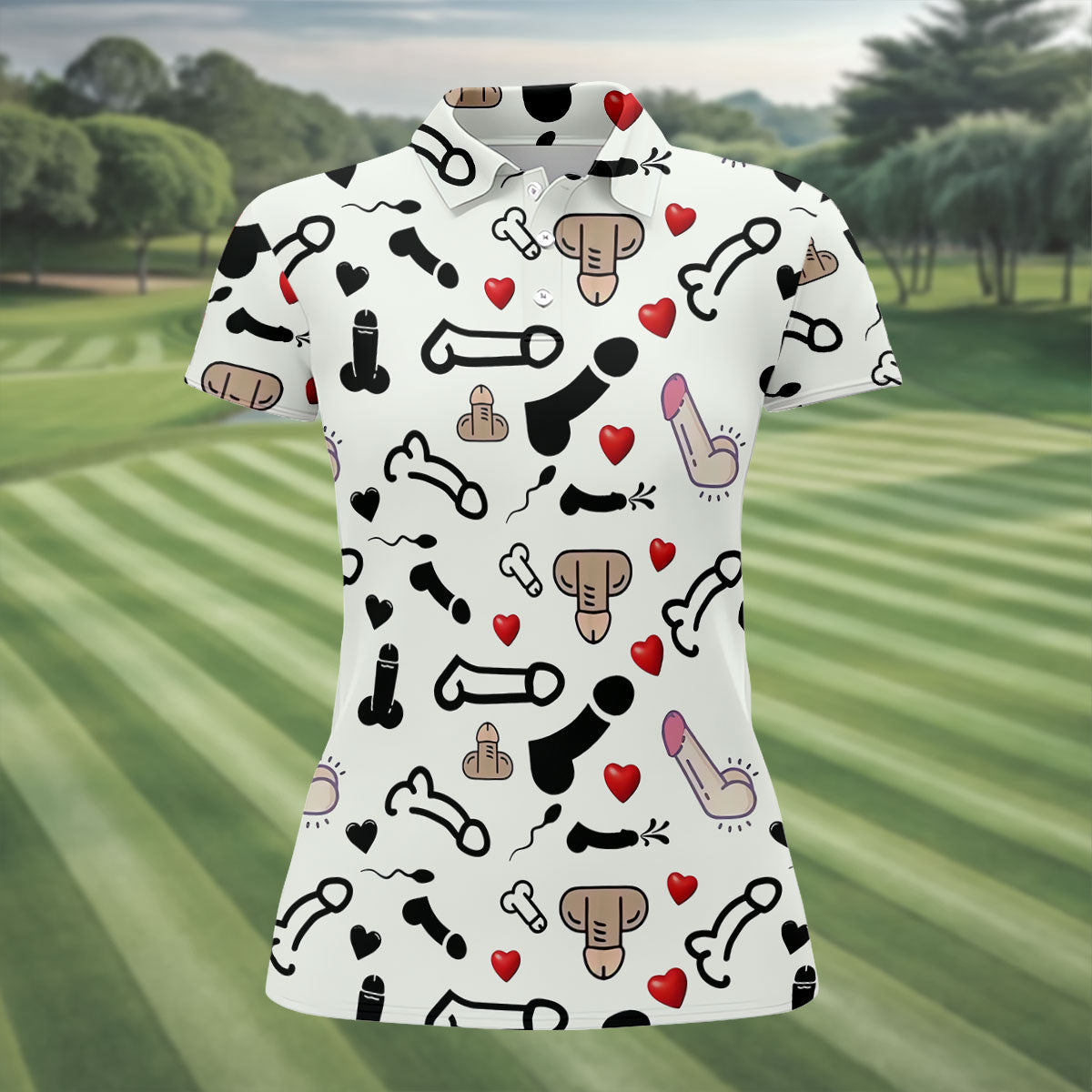 Adult Humor LGBT Pride Fun Women's Golf Shirts, Gay Pride Month Celebrate Golf Shirt For Women