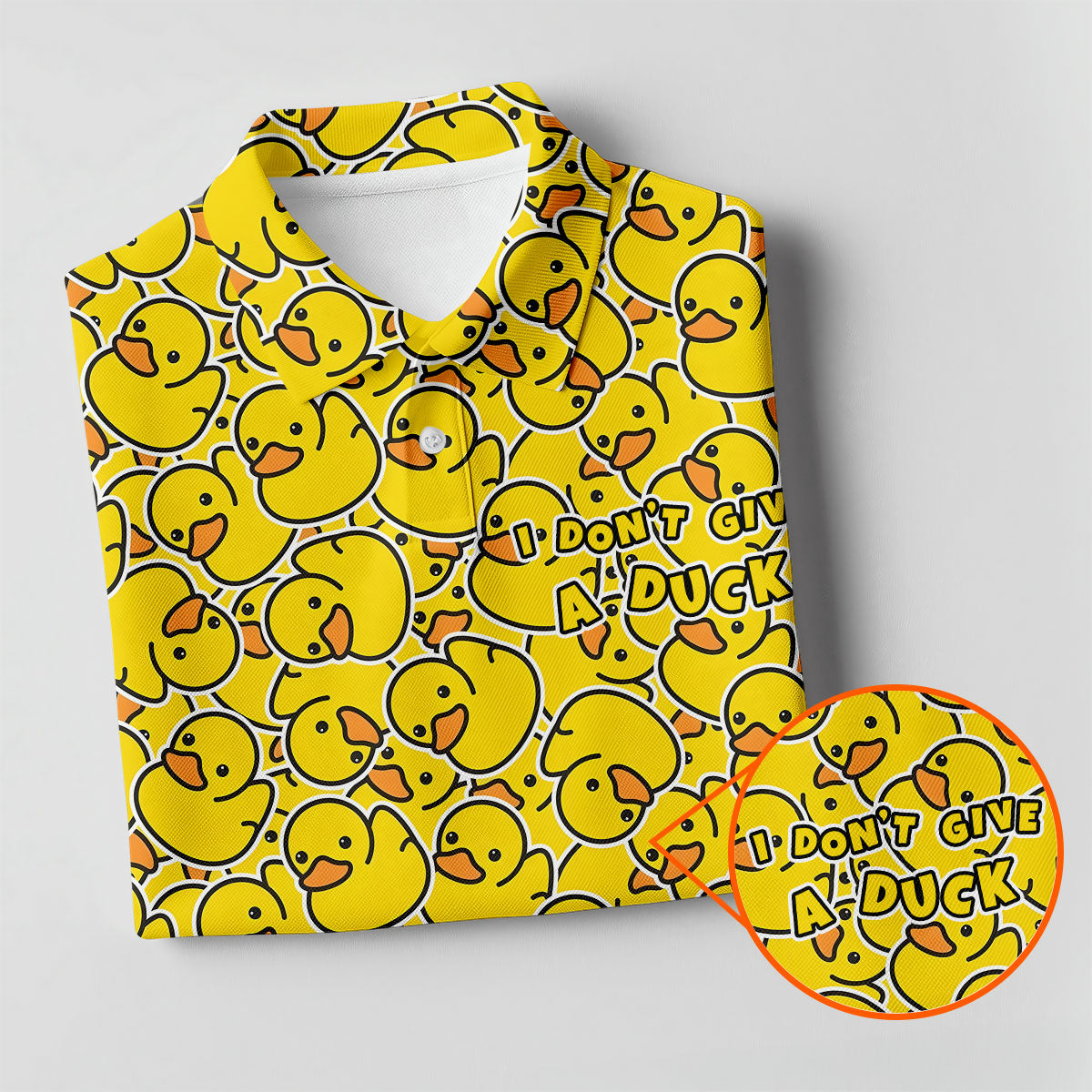 I Don't Give A Duck Yellow Rubber Duck Hawaiian Golf Shirt, Women's Golf Tops
