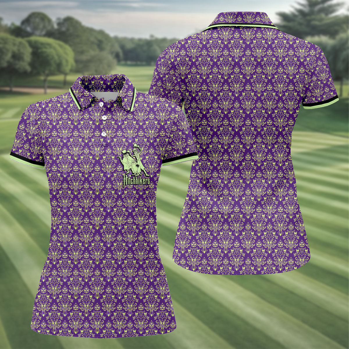 Hitchhikers Horror Character Polo Shirt, Golf Shirts For Women, Halloween Tops For Women