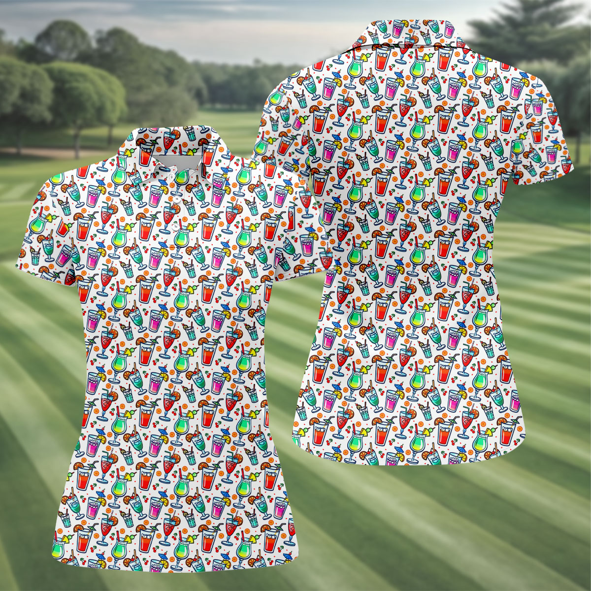 Refreshing Summer Cocktails Cinco De Mayo Celebration Fiesta Themed Golf Shirt For Women